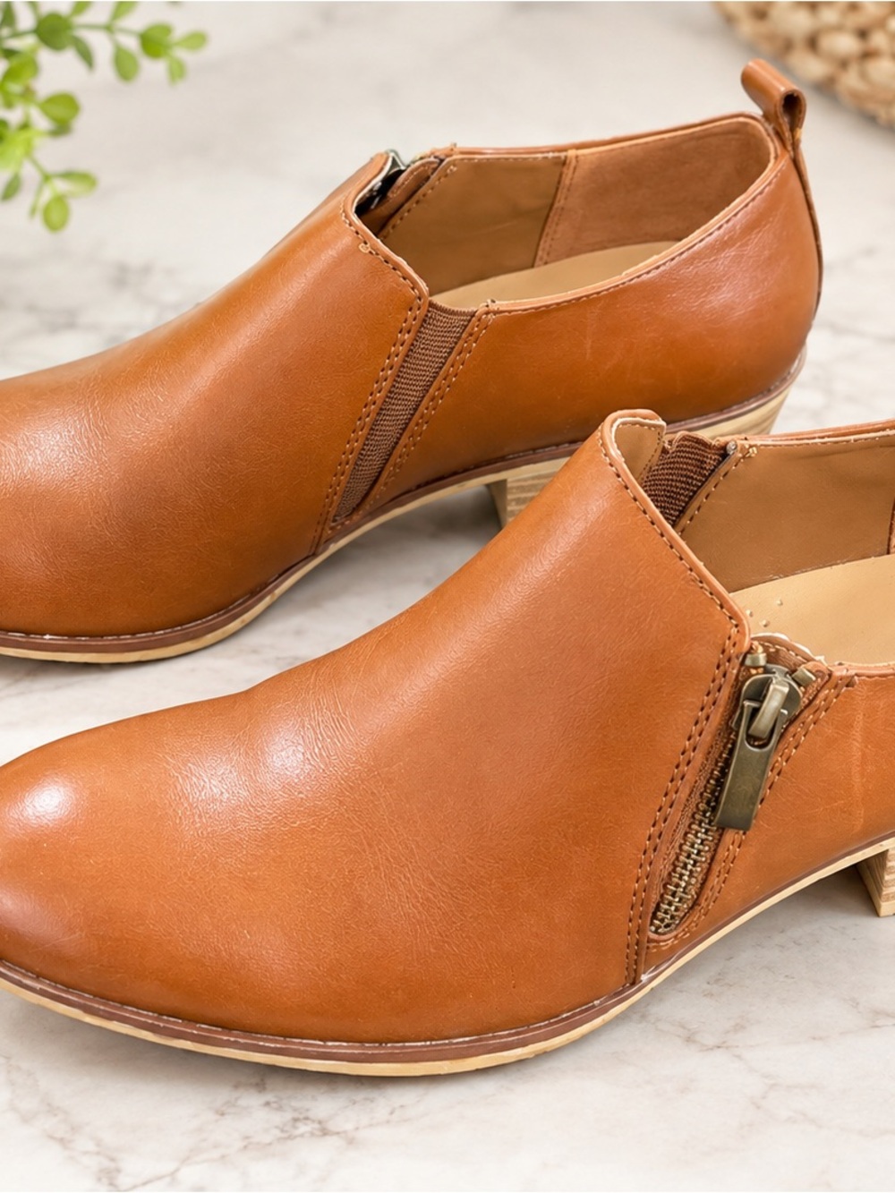 Sonoma Cognac Brown Ankle Booties / Shooties